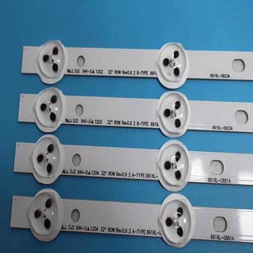 4pcs LED Backlight strip for LG 32PFL3507 32LM340T 32PHG4900 LE32D1352 32LM340T 32LM3400 32LS3400 6916L-0923A 0881A 1030A 1031A