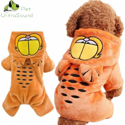 Cute Tiger Design Dog Hoodie Winter Pet Dog Clothes For Dogs Coat Jacket Cotton Ropa Perro French Bulldog Pug Pets Clothing