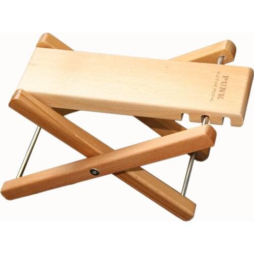 PUNK Solid Wood Footstool Foot Stool Foot Rest for Bass Guitar Playing & Practice