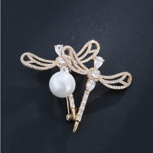 Pearl Fashion Jewelry 14K Soild Yellow Gold Brooches for Women Anniversary Fine Pearl Jewelry Christmas Luxury Pearl Brooch Pins