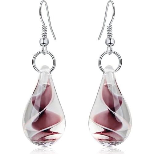 Trendy Spiral Glaze Water Drop Earrings for Women Cute Elegant Fashion Earrings Hot Sale Party Jewelry Girl Gift Wholesale New