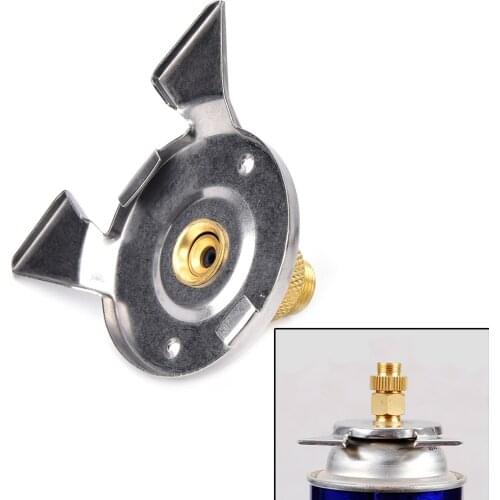 1 Set Outdoor Hiking Camping Stove/Burner Furnace Converter Connector Gas Tank Adapter