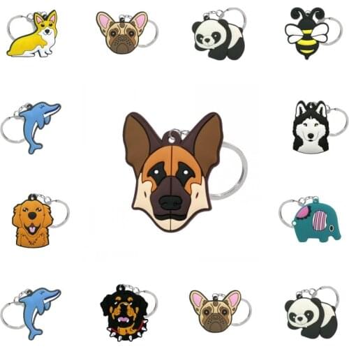 1pcs Cartoon Keychain Figure Lovely PVC Mini Anime Key Ring Kids Toy Pendant Key chain Holder