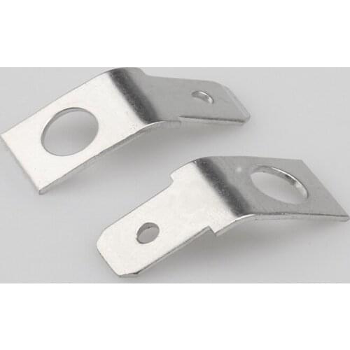 100pcs 6.3 square horn inserts aperture 5mm thickness 0.8 curved male inserts terminal