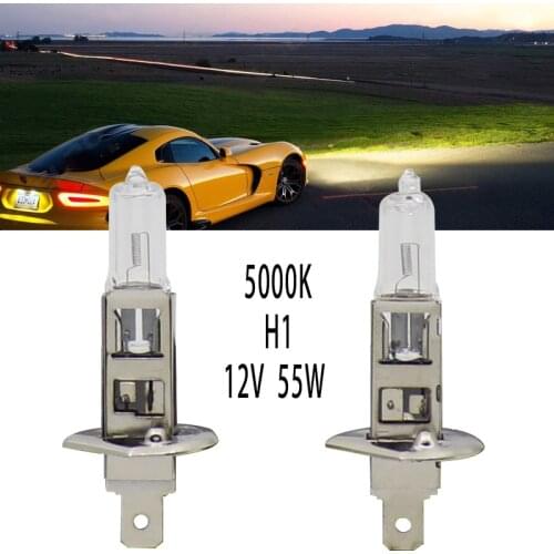 2pcs H1 12V 55W Xenon Halogen Hyaline car Headlight Head Quartz Glass 5000K Light Lamp Bulbs