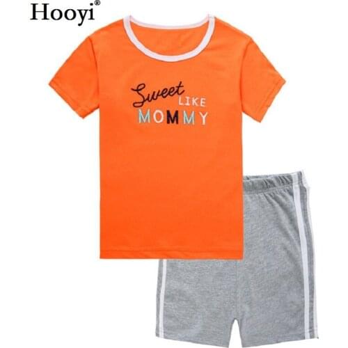 2018 Monster Summer Boys Pajamas Suits Short Sleeve Kid Big Eye Green Children Pyjama Sets Boys Sleepwear Tee Shirts Shorts Pant