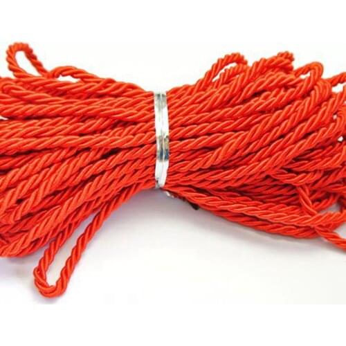 32.8 Feets Red Twist Cord String Twine Rope Bracelet Jewelry Synthetic Silk