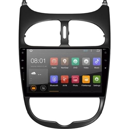 1 Din 9" Android 9.0 Car Radio For PEUGEOT PG206 Car Multimedia Player Touch Screen Stereo DVD Player 8 Core Car Audio DSP