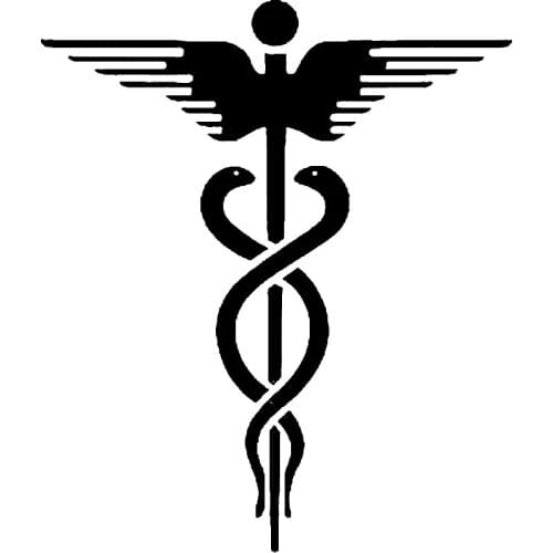 Car Sticker Medical Snake and Dagger Personality Car Sticker Motorcycle Decal Black/silver 15.2cm*18cm