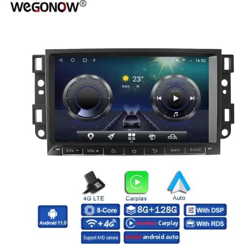Carplay 8" DSP Android 10.0 6GB 128GB Car DVD Player GPS WIFI Bluetooth 5.0 RDS Radio For Chevrolet Epica Aveo Captiva 2004-2012