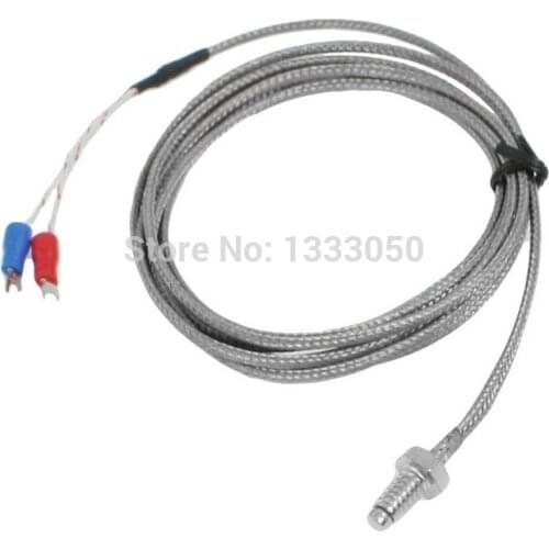 Free Shipping K Type 0-400C Temperature Grounded Thermocouple Probe 2 Meters
