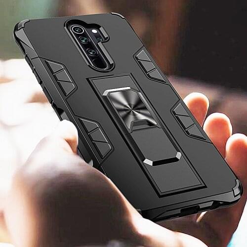 Armor Case For Xiaomi Redmi Note 8 Pro 9 9A 7 8A 10 8Pro Magnetic Holder Shockproof Cover For Xiao Mi Poco F2 Pro 9T Cases