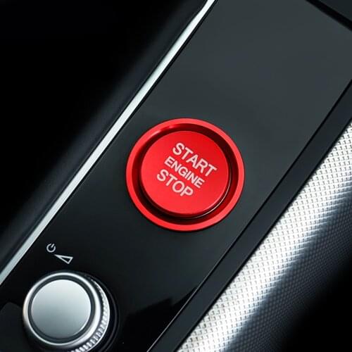 Car engine start stop button decoration stickers for Audi A4 A5 A6 A7 Q5 Q7 car styling Car ignition trim cover decorative ring