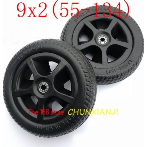 High Quality 2pcs 9x2 (55-134) Childrens Tricycle Parts Rear Wheel Childrens Bicycle Wheels Babys Wheelbarrow