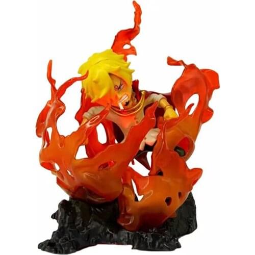 One Piece GK Action Figure Model Vinsmoke Sanji Anime 21cm Can Shine Collection Toys Exquisite Decoration For Kids Gift Figma
