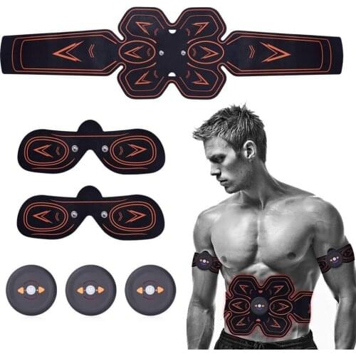 Abdominal Muscle Stimulator Electric EMS Belt ABS Trainer Gym Slimming Smart Fitness Belly Arm Massage Weight Loss USB Charged