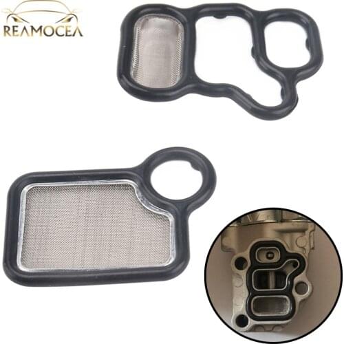 Reamocea 2x VTEC Solenoid Gasket Spool Valve VTC Filter Screen Seal Fit for Honda Civic Integra Type-R Accord K24A3 2001 2014