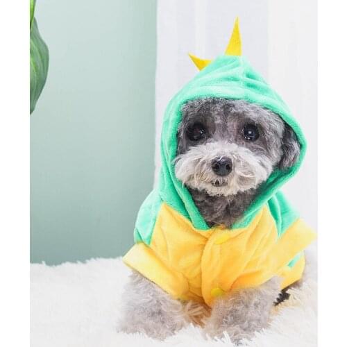 Halloween Christmas Dressing Up Pet Hoodie Dinosaur Cosplay Clothing Pet Funny Halloween Costume