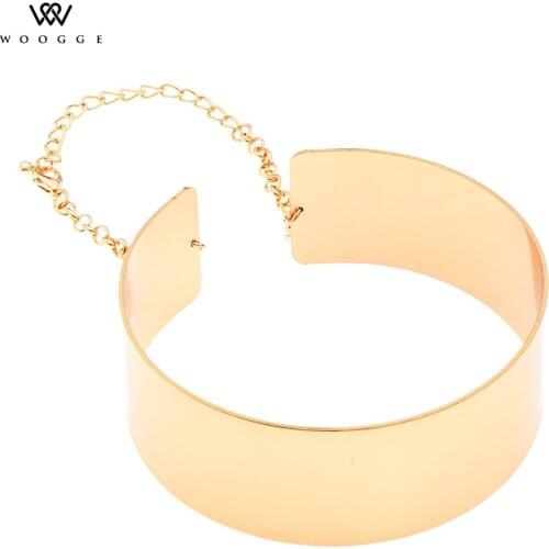 Collares Grandes De Moda 2020 Fashion Jewelry Grote Ketting Bohemian Gold Chain Metal Choker Big Chunky Necklace Women