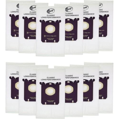 12 pcs/lot Vacuum Cleaner Bags S-Bag Dust Bag Accessories for Philips Tornado Vacuum Cleaner Filter and Dust Bags BPfire