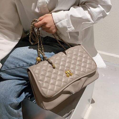 2022 Fashion New High-quality PU Leather Womens Designer HandbagLattice Square Armpit bag Luxury brand Shoulder Messenger Bag