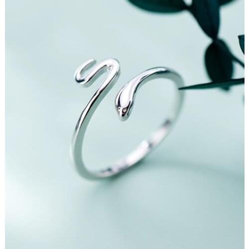 Trendy Simple Snake Rings For Women Lover Engagement Wedding Open Finger Rings Punk Jewelry