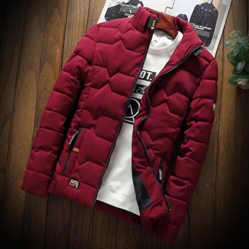 2020 Autumn Winter Mens Cotton Padded Jackets Mens Fashion Casual Outdoor Jackets Warm Coat Male Outwear Thicken Down Coats