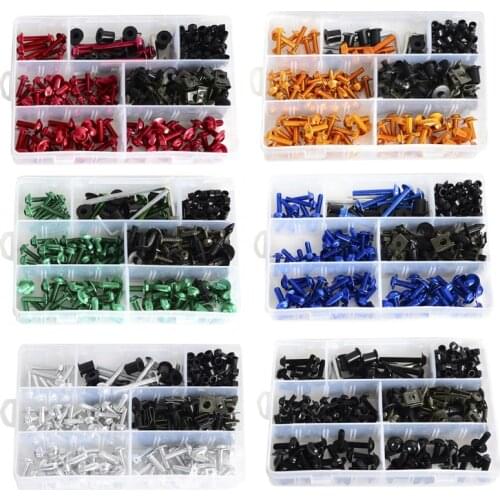 Practical 251 Pcs Motorcycle Fairing Bolts Kit Bodywork Fastener Clip Screws Nut for Motorbike Repair Modification Parts