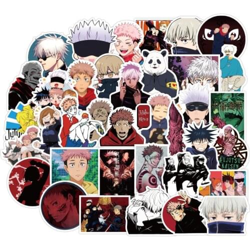 50/100Pcs Jujutsu Kaisen Sticker For Computer Guitar Refrigerator Suitcase Sticker DIY Scrawl 2021