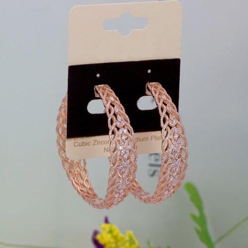 Bride Talk Trendy Fashion Women Earrings Cubic Zirconia Round Shape Big Earring Jewelry For Wedding Engagement Party Quality A