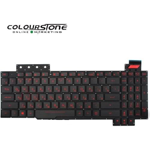 New Model Russian Layout Laptop keyboard For Asus FX63VM FX63VD FZ63VM FZ63VD ZX63VD FX503 Backlit Black Color With Red Button