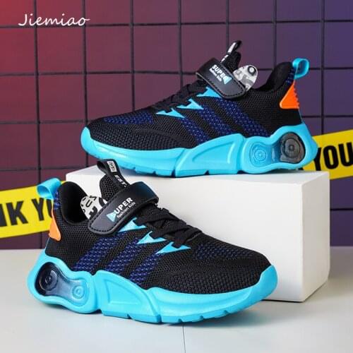JIEMIAO 2021 New Kids Sport Shoes for Boys Running Sneakers Outdoor Casual Sneaker Breathable Non-slip Childrens Fashion Shoes
