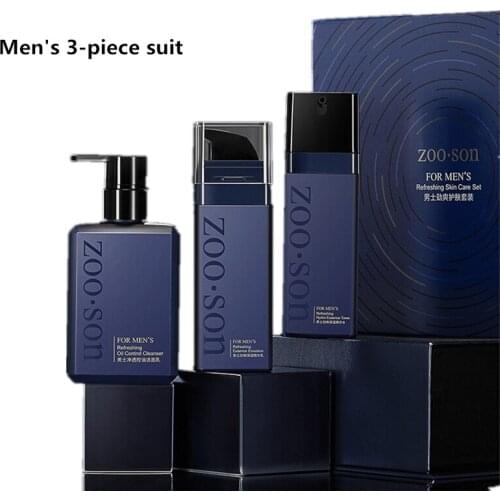 New Brand Man Face Care Makeup Set,Fashion Men Cosmetics Kit,Anti-wrinkle Concealer Oil-control Toner,Moist Face Cream Cleanser