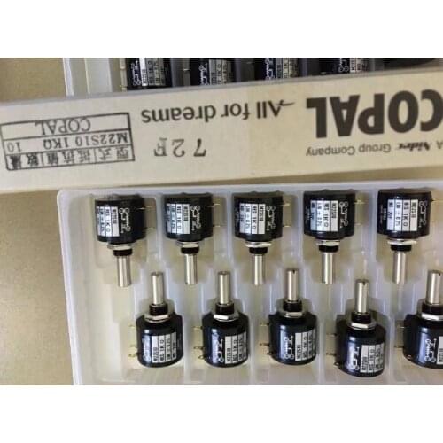 Original COPAL M2210 M22S10 1K RES 5% LIN .25% 10 turns Multi-turn potentiometer switch