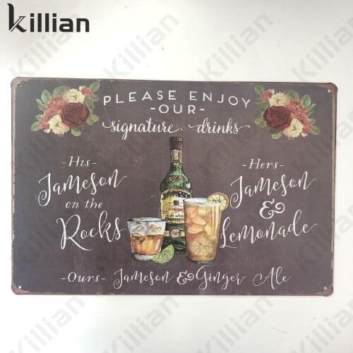 Beer Metal Plate Guang'gaotin Sign Shop Decor Old Metal Painting Cartoon Metal Poster Bar Club Wall Home Decoration