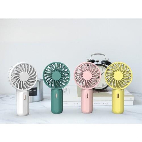 Summer Portable Mini Fan 3 Speed Adjustable Fans USB Rechargeable Desk Handheld Air Conditioner Cooler Outside Travel Artifact