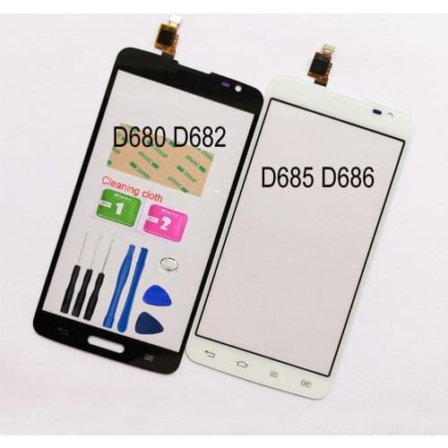 5.5'' touch For LG G Pro Lite D680 D682 Dual D686 D685 Touch Screen Digitizer Sensor Touch Glass Lens Panel Replacement