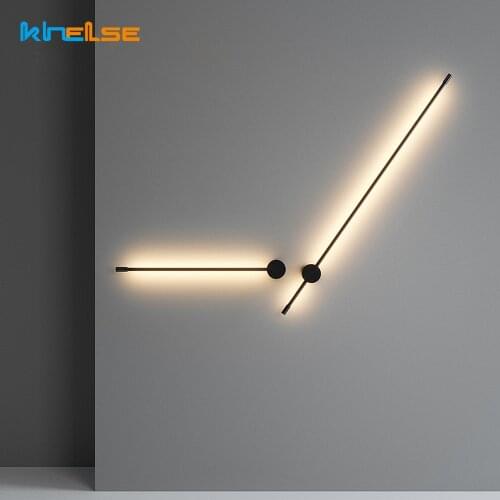 Modern Minimalist Line LED Wall Lamp Nordic 1.2M Long Strip Light Living Room Sofa Background Decor Sconces Lighting Fixture
