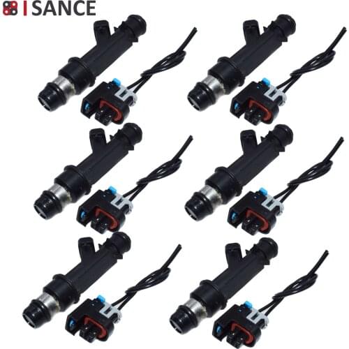 ISANCE 6PCS Flow Matched Fuel Injector For Buick Century Pontiac Grand Chevrolet OE# 25323971 12586554 25322180 17123966