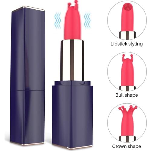 Clitoral Vibrator Lipstick G-spot Nipple Massager Quick Orgasm Rechargeable Adult Sex Toys Portable Silicone Women Masturbator
