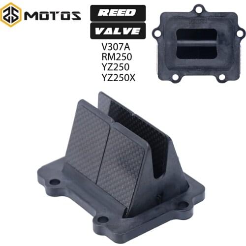 ZS MOTOS Carbon Fiber Intake Reed Valve For SUZUKI RM250 For YAMAHA YZ250 YZ250X Motorcycle Intake Reed Valve For VForce3 V307A