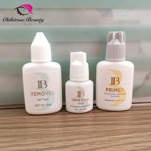 1 Set IB Ultra clear Glue Lash Primer GEL Remover for Eyelash Extensions Glue Fast Dry Long Time Korea Clear False eyelash Glue
