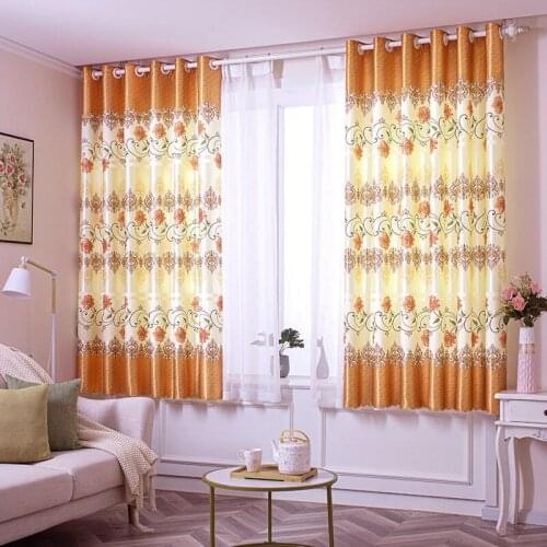 1pcs New Printed Curtain Finished Shading Bedroom Bay Window Curtain Fabric Door Curtain Household Partition Curtain Top F8280
