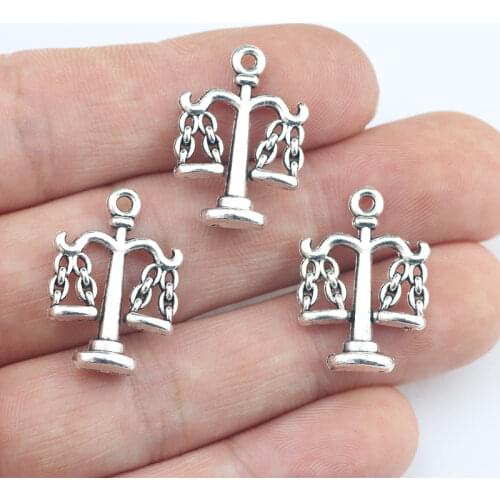 10Pcs 20*15mm Tibetan Silver Color Alloy Balance Charms Special Necklace Earring Pendant Accessory Charms For DIY Jewelry Making