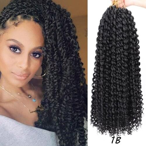 18" 22 Strand Water Wave Synthetic Hair Bulk Passion Twist Freetress Crochet Hair Braids Baiding Hair Extension Free Shipping