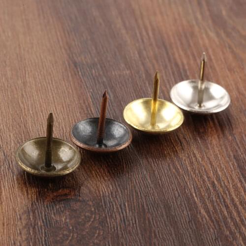 20pcs/lot Decor Upholstery Nail Jewelry Gift Box Sofa Furniture Tack Stud Pushpin Doornail 19x20mm Smooth Gold/Silver/Bronze