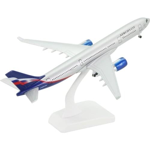 20CM Russia Airways A330 Airlines Airplane Model with Base Alloy Aircraft Plane For Collectible Souvenir Show Gift Toys