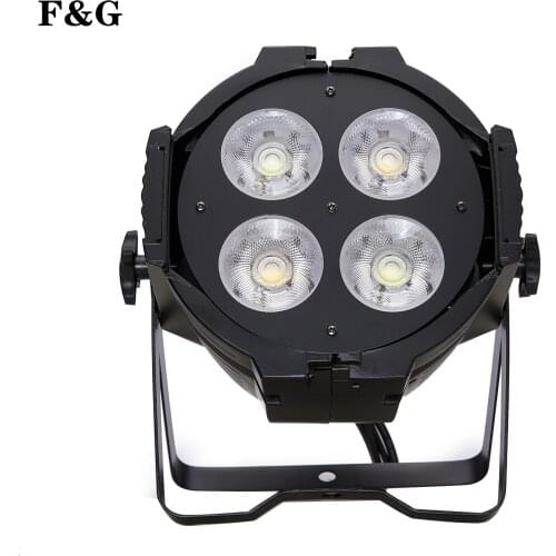 200W COB 4x50W Cool White and Warm White Led Par Can 4/8 DMX DJ Stage Light Theater Party Disco Wash Spotlight With Barn Door