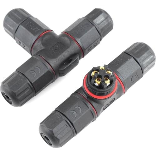 5pcs IP68 Waterproof Connector 2/3/4/5 Pin Electrical Terminal Adapter Wire Connector Screw Pin Connector Outdoor Connection