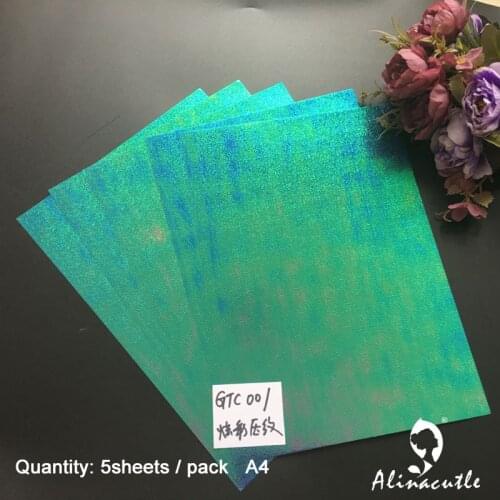 5pc Cardstock Paper Card Stock Galaxy Glitz Textured Card A4 250gsm Scrapbooking Paper Pack Craft Background Pad Alinacraft